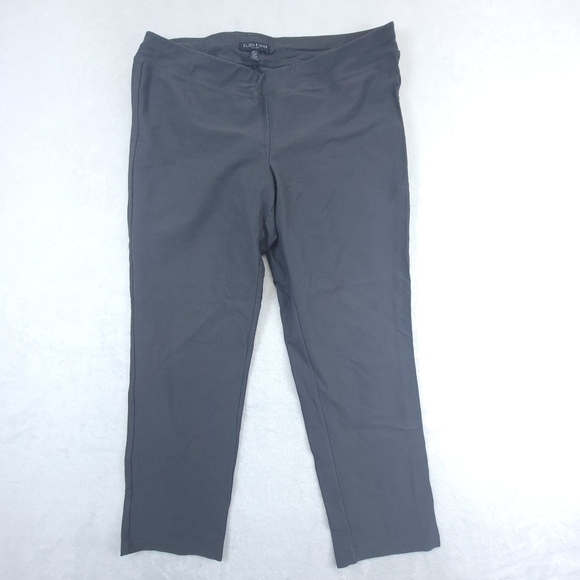 Eileen Fisher Womens Petite Capri Pants Stretch Petite M Gray Pull On - Picture 1 of 10